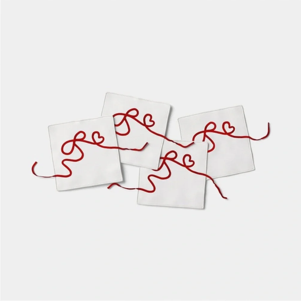 4pk Bow cocktail Napkins